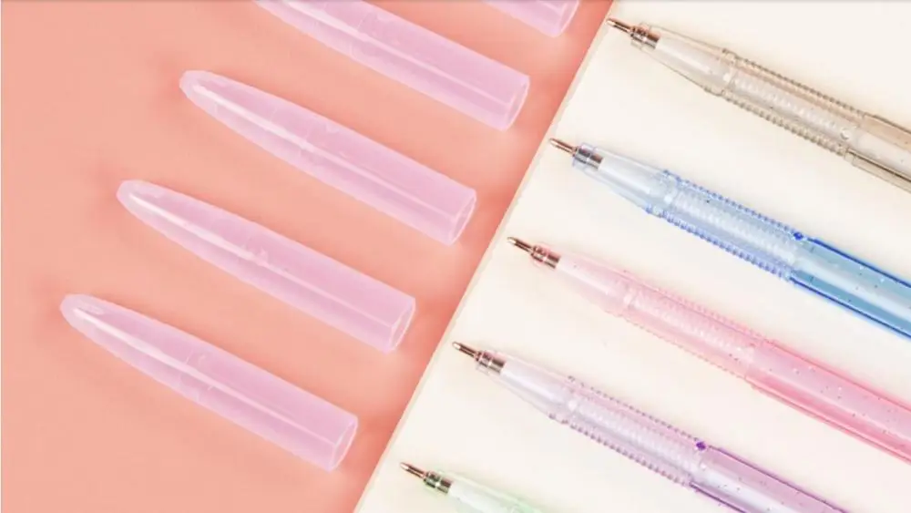 Синяя простая шариковая ручка для офиса школы роликовая Детские канцелярские