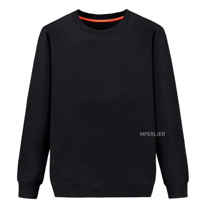 MFERLIER, Осень-зима, мужские толстовки, 5XL, 6XL, 7XL, 8XL, большой размер, обхват груди 148 см, Свободные флисовые мужские толстовки, плюс размер, теплая одежда - Цвет: Черный