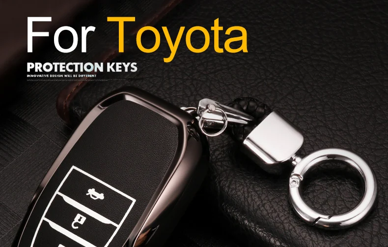 Цинковый сплав+ светящийся чехол для дистанционного ключа для Toyota Corolla Camry RAV4 Aygo CHR Avensis Yaris для corolla Prius Корона