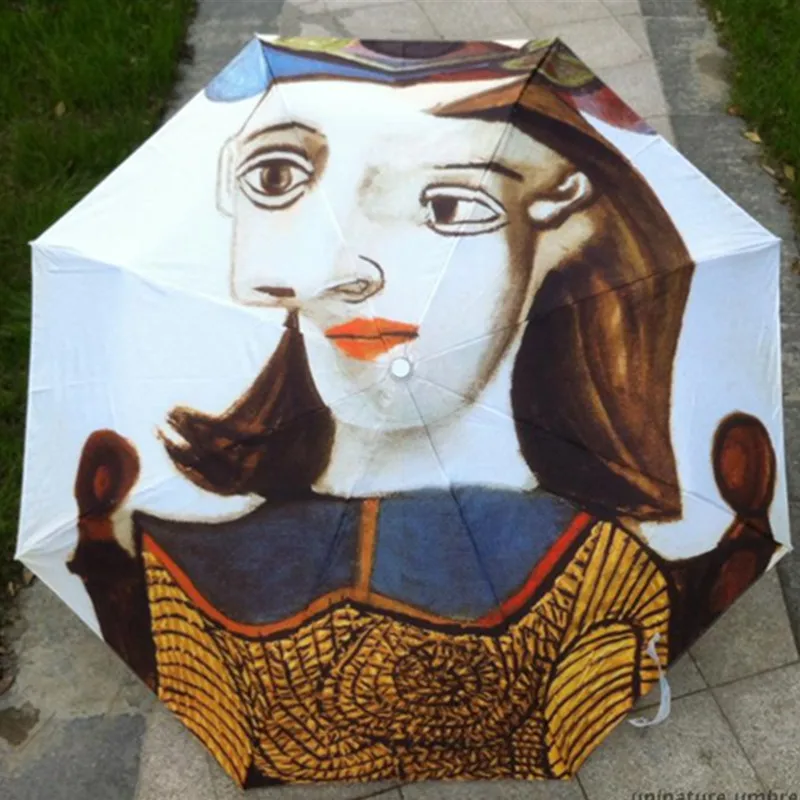 BM39-01 Бренд складной зонт женский ветрозащитный Paraguas Picasso картина маслом зонтик дождь женские качественные Зонты высокое качество - Цвет: BM39-01
