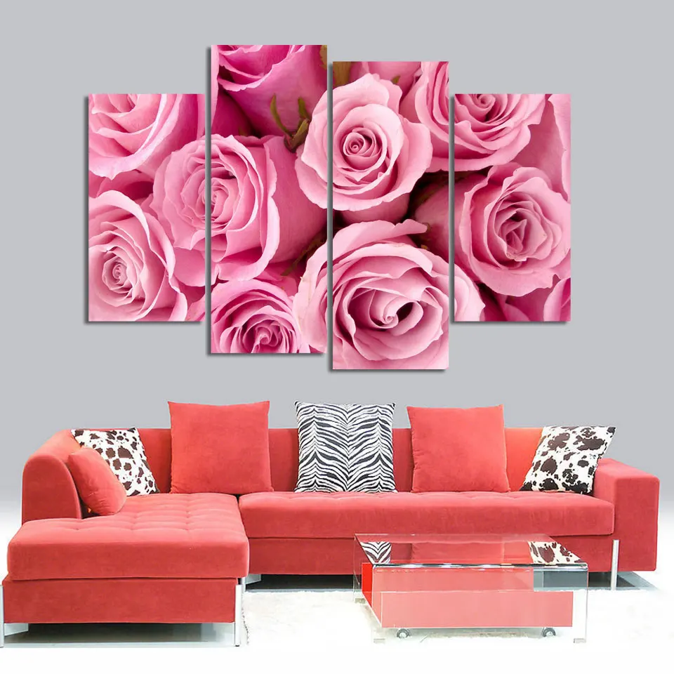 4 шт. без рамки настенная живопись орхидеей цветок холст картина домашнее