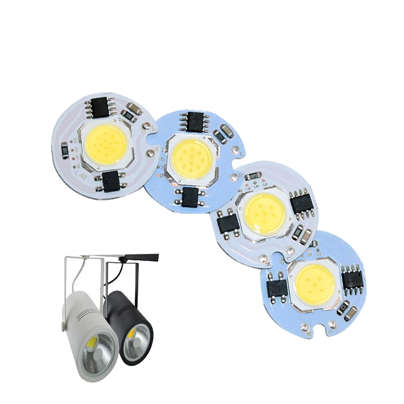 LED COB 6 шт./лот лампа чип 220 В лампочки 3 Вт 5 7 10 линзы для светодиодов Smart IC Drive DIY