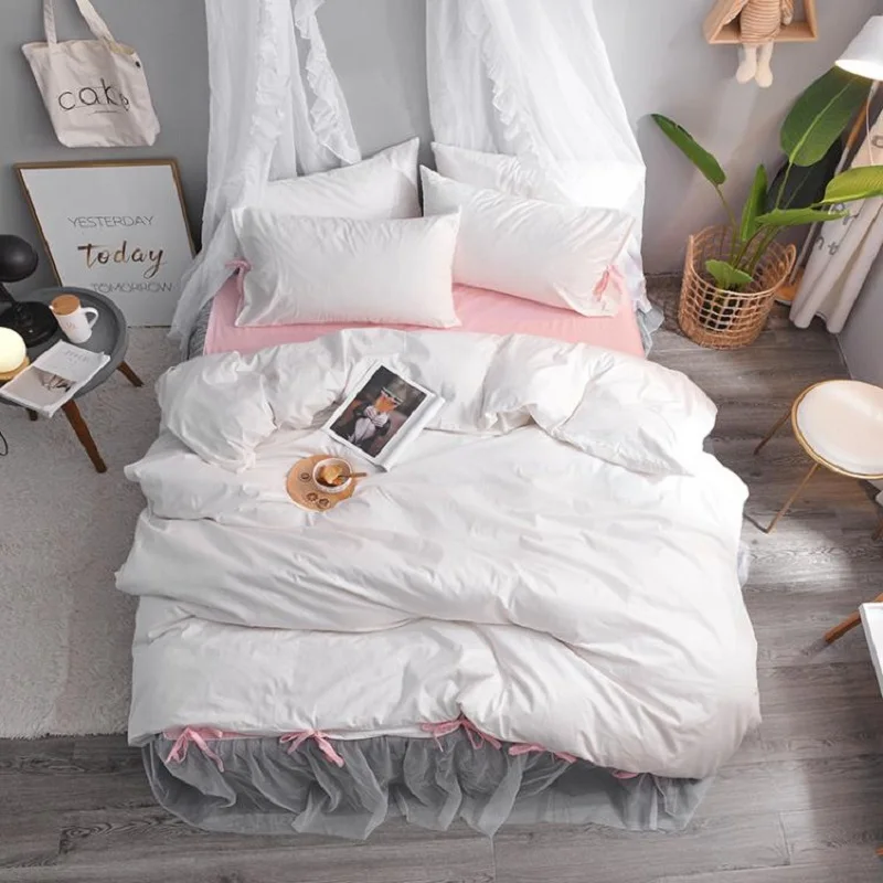 13372 Чистый хлопок принцесса стиль постельных принадлежностей кровать