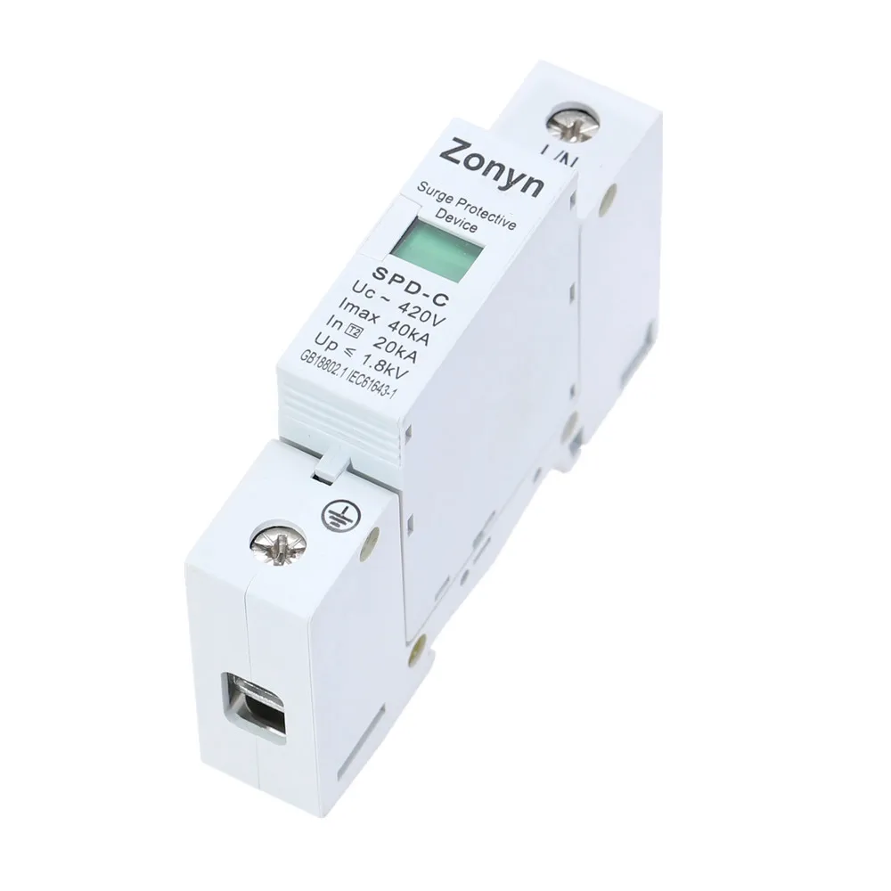 1 шт. высокое качество 2P SPD 420V 20KA~ 40KA дом Защита от перенапряжения защитное низкое напряжение предохранительное устройство 1P+ N
