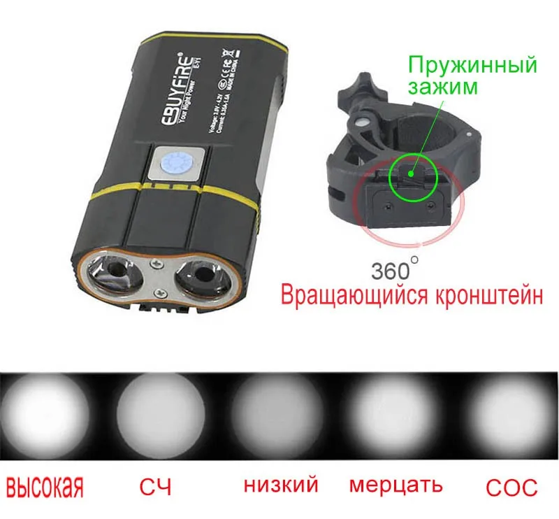 6000лм велосипедный светильник 2x XML-L2 светодиодный велосипедный светильник с USB перезаряжаемой батареей велосипедный передний светильник+ крепление на руль