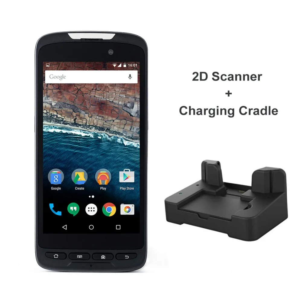 4G Ручной PDA Android 8 1 NFC Сенсорный экран 2D сканер штрих кода с беспроводным Wifi Bluetooth GPS