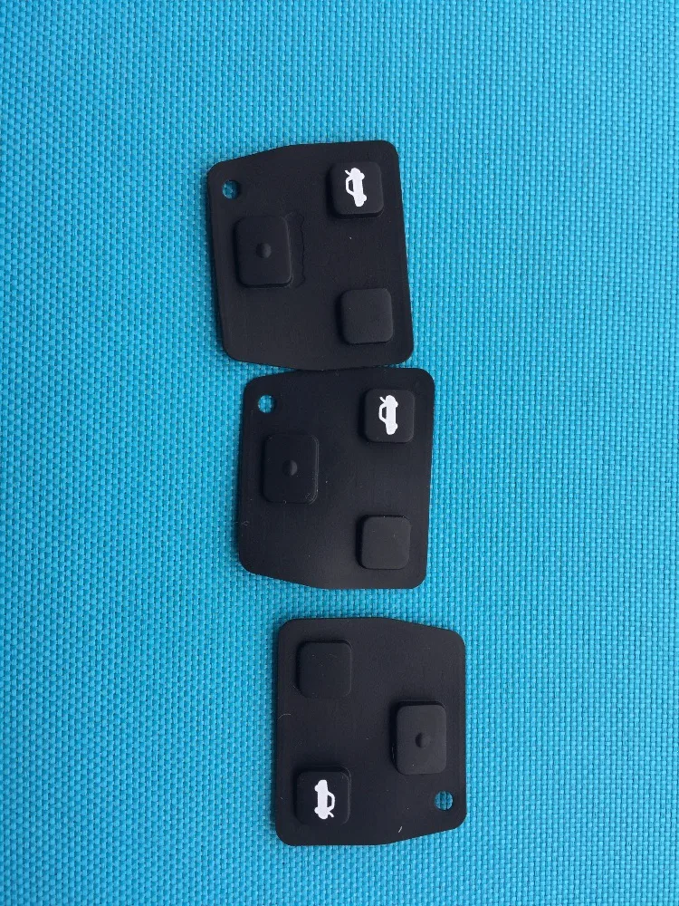 3Pcs Of New Replacement Key Rubber For Toyota Corolla Avensis Yaris Picnic For Lexus 2 3 Buttons Pad Shell Car Accessories Parts