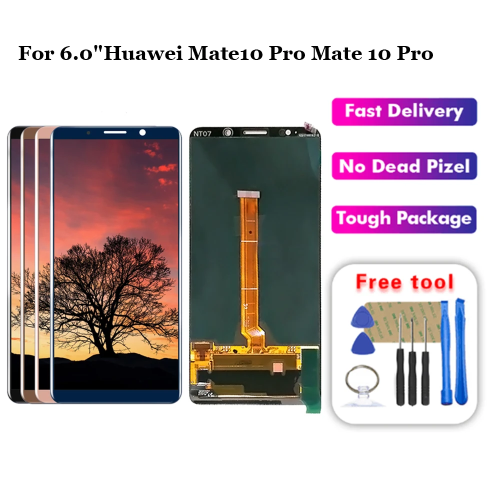 AMOLED LCD для Huawei мат 10 Pro BLA L09 L29 ЖК дисплей сенсорный экран дигитайзер сборки|Экраны