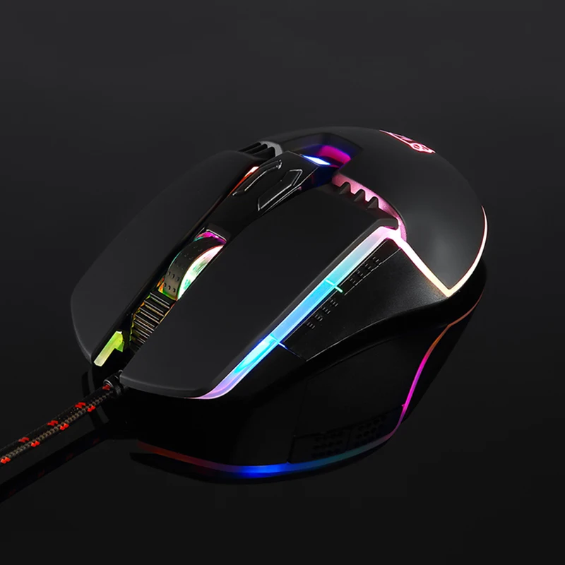 Motospeed V20 RGB программируемая игровая мышь 5000 DPI Профессиональная Регулируемая USB