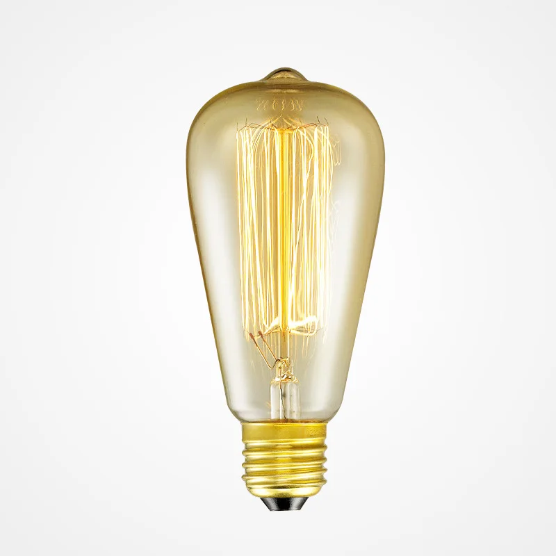 ST64 лампы Винтаж Edison светильник s лампочки E26/27 База 220V накаливания 40 Вт старинная