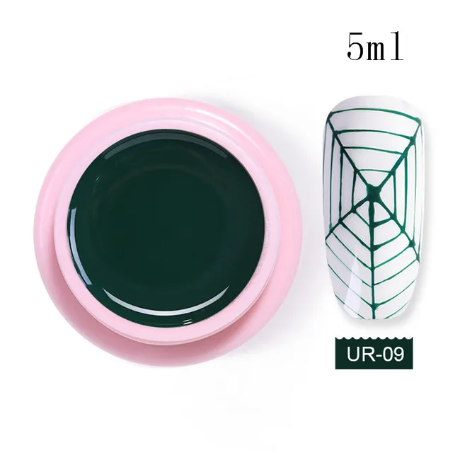 5ml Gel 9 Ur Sugar 7 мл Лак для ногтей с металлическим пауком эластичный гель для рисования для ногтей с шелковым пауком впитывающийся УФ-гель покрытые лаком ногти DIY - Цвет: 5ml Gel 9
