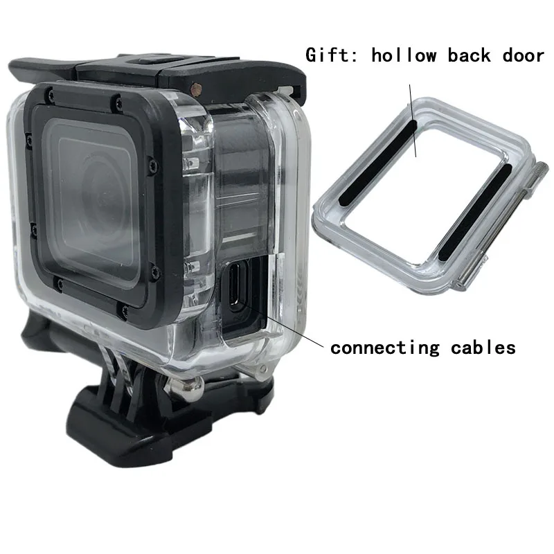 Защитный чехол для GoPro Hero 5/6/7 черный с открытым боковым корпусом экшн камеры GO PRO