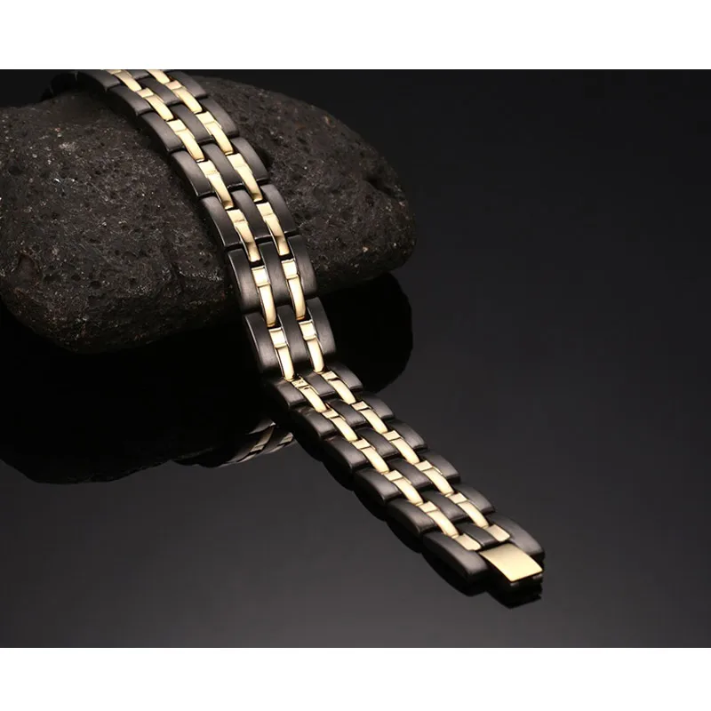 Vnox Для мужчин здоровый браслет Energy длинные Нержавеющая сталь ювелирные изделия