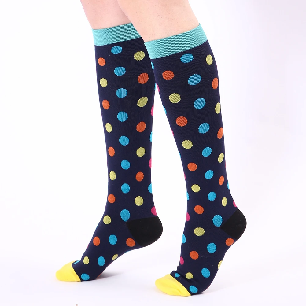 Новые цветные спортивные носки в горошек с сердечками мужские и женские Дышащие