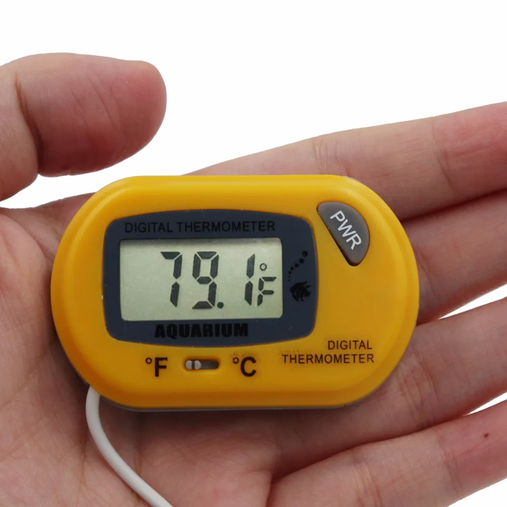 LCD digital Display Fish Tank Aquarium Thermometer with Suction Cup for Marine Vivarium temperature refrigerator freezer 20%off |