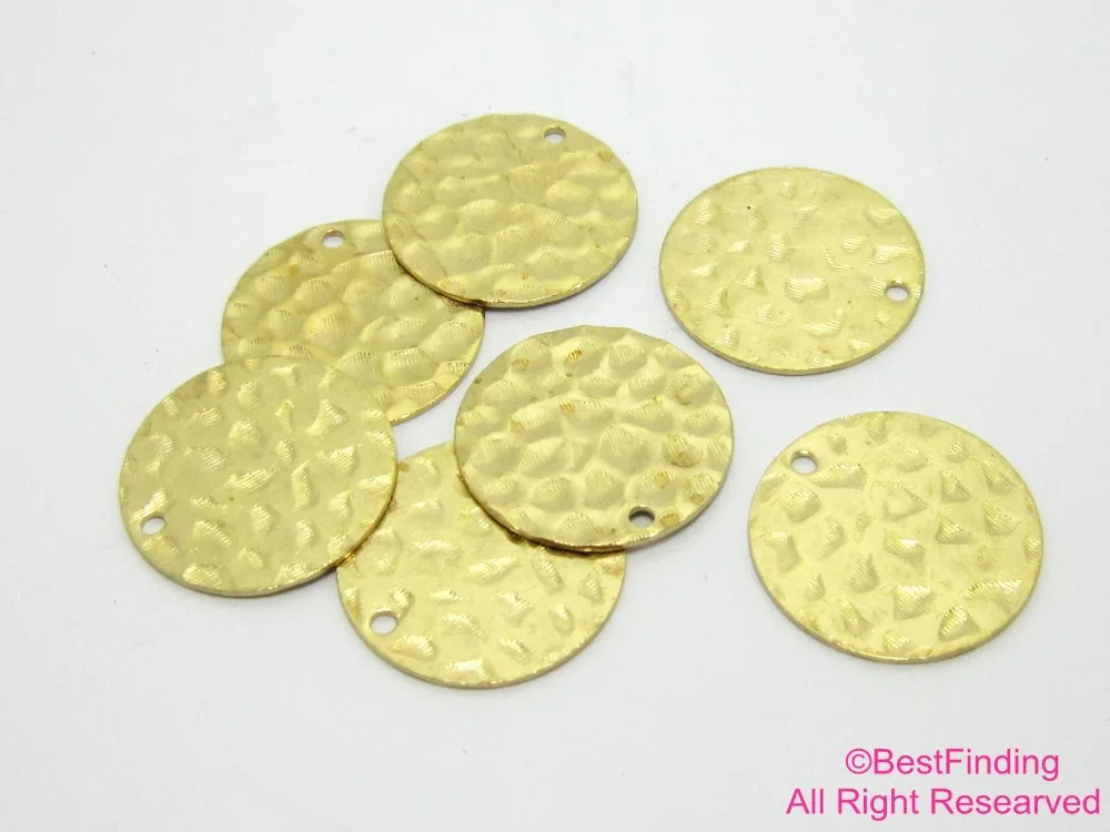 100 шт латунный Кулон 16 мм круглые молотые сырые латунные серьги фурнитура R422 |