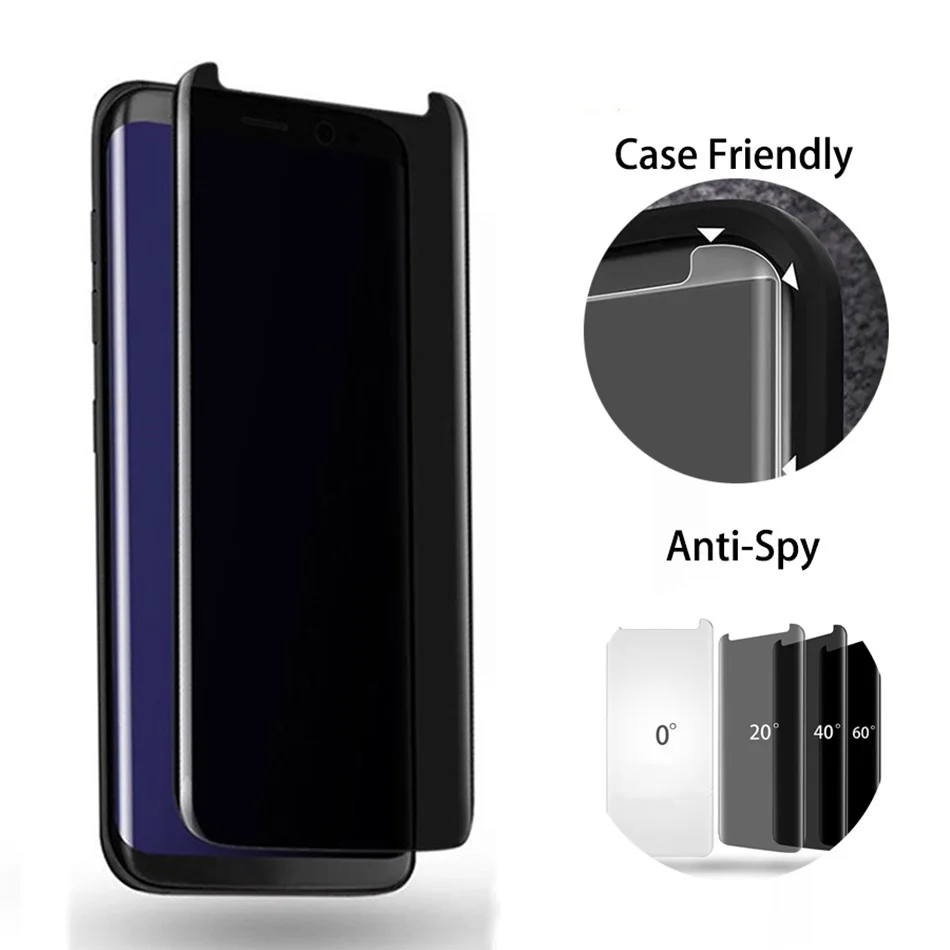 SIBEIXUN 3D антибликовое закаленное стекло для Samsung Galaxy S8 S9 plus note8 защитный чехол