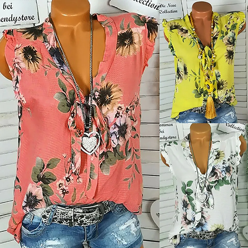 Женские топы и блузки женские 2019 большие размеры свободные с v образным вырезом