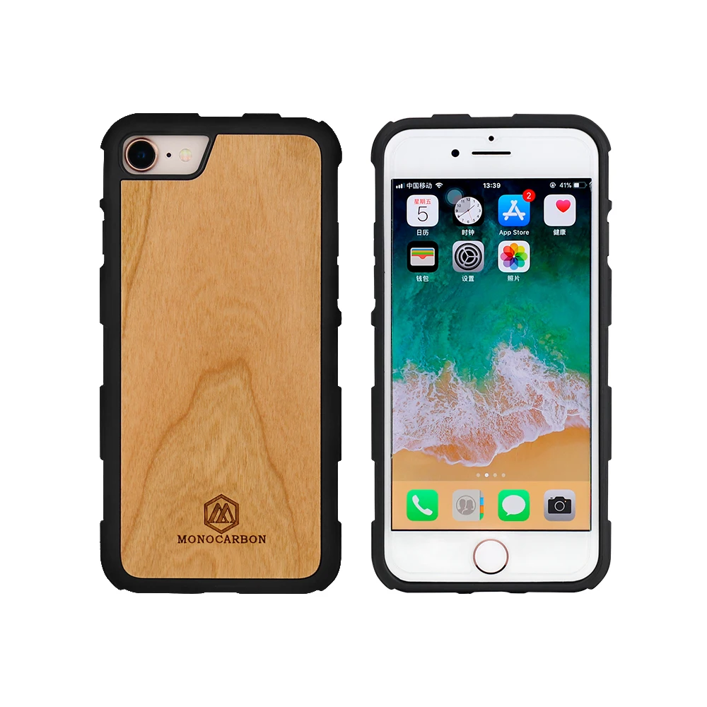 Для iPhone 7 8 X чехол бамбуковый деревянный для iPhone 7 Plus 8 Plus чехол для телефона с удобным мягким TPU деревянный ящик