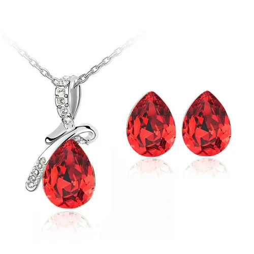 Комплект из колье и серёг с кристаллами|brand jewelry sets|fashion setjewelry sets |