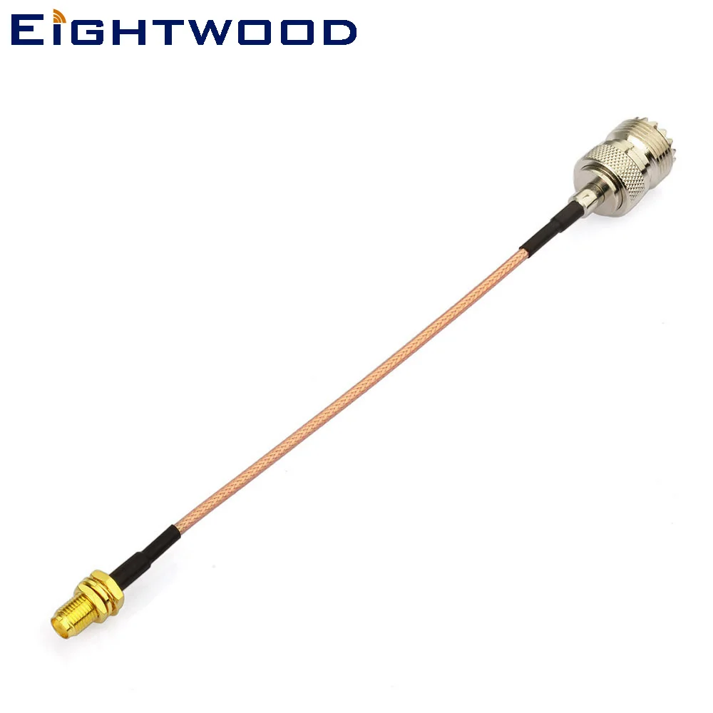 

Eightwood Ham Radio Antenna Adapter Cable Assembly SMA Female Bulkhead Mount to UHF SO-239 Female Pigtail RG316 Coax Cable 15cm