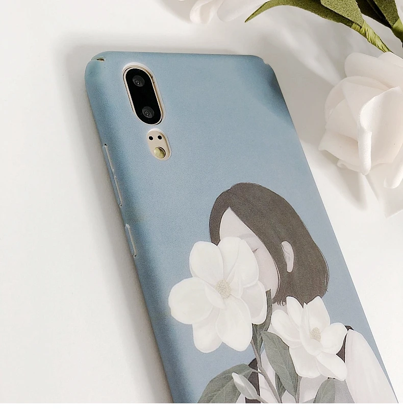 Чехол для телефона Wixcen с милым цветком Iphone X Xr Xsmax 6 7 8 Plus голубой твердый