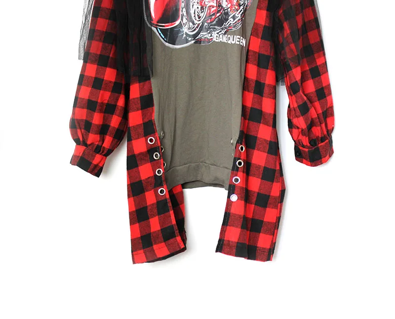 2018 Новая Осенняя Женская мода рок Печать с плеча кофты Круглая горловина Длинные