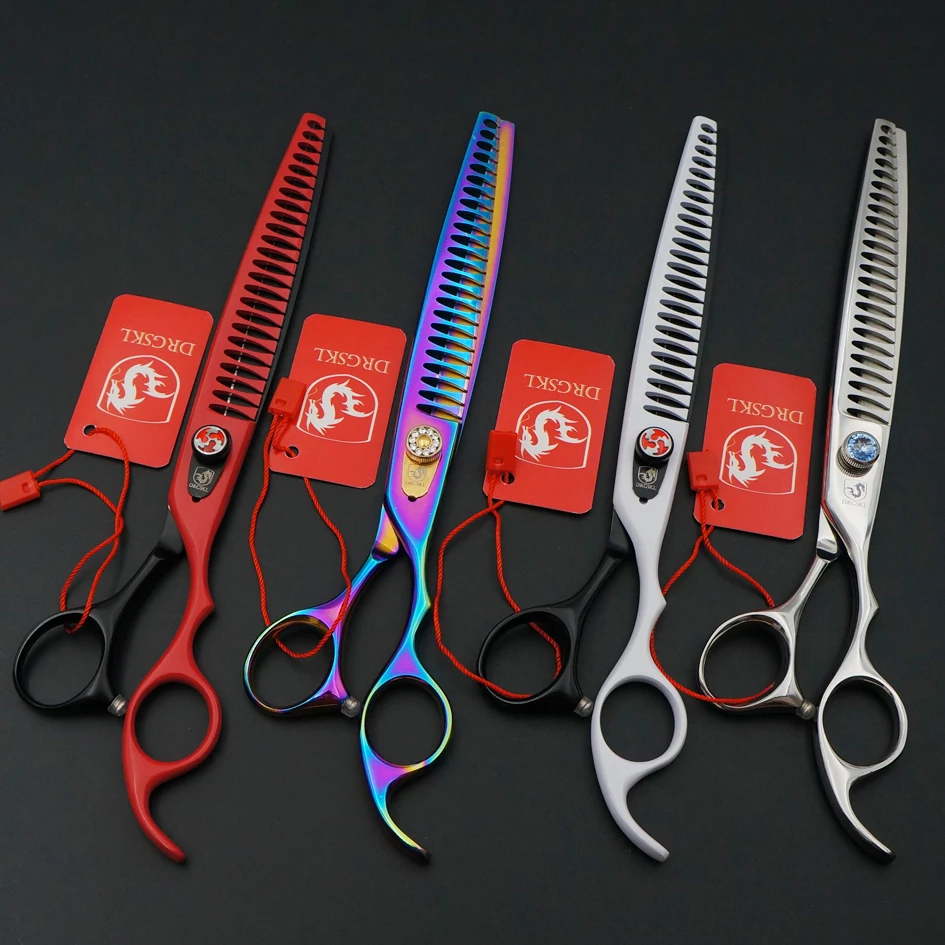 

DRGSKL 440C great hair thinning scissors pet grooming scissors, 8.0 inch dog hairdressing shears pet grooming thinning scissors