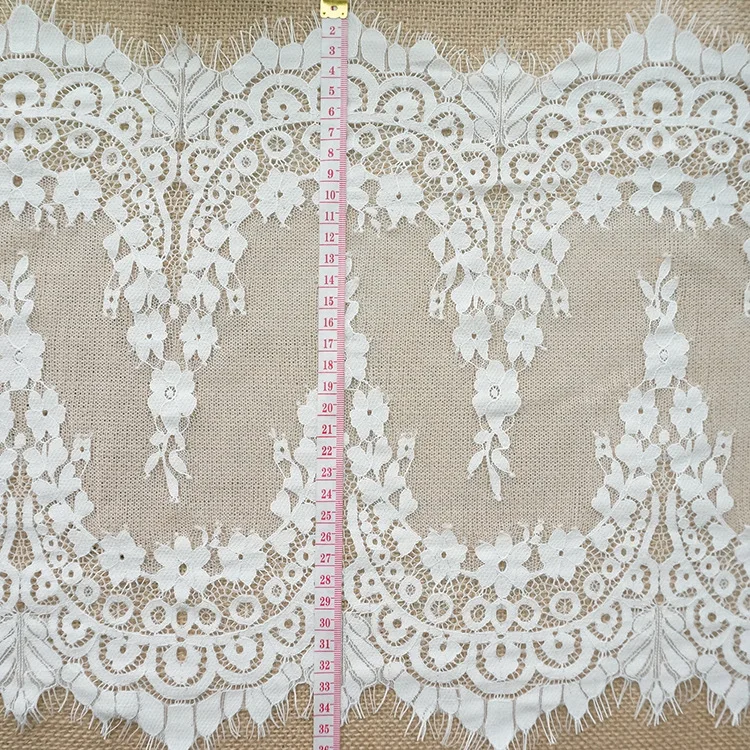3 м/лот ресниц кружевной ткани Trim Diy аксессуары цветок черный белый цвет 34 5 см