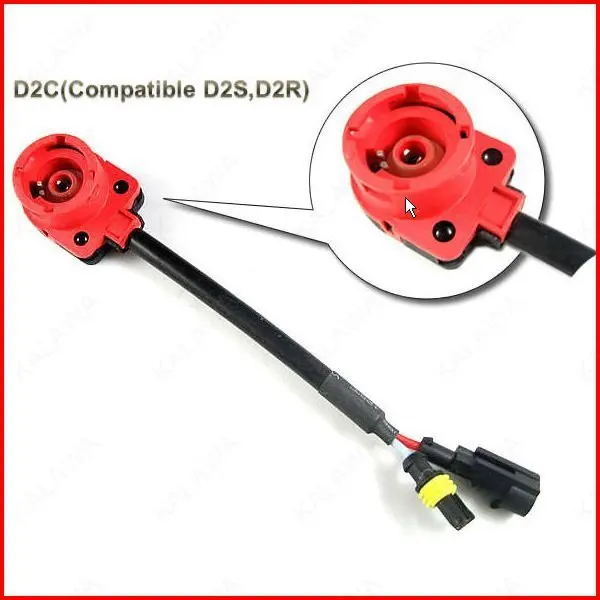 Новинка 2016 2 предмета жгут проводов гнезд адаптеров для D2S/D2R/D2C HID ксеноновая лампа