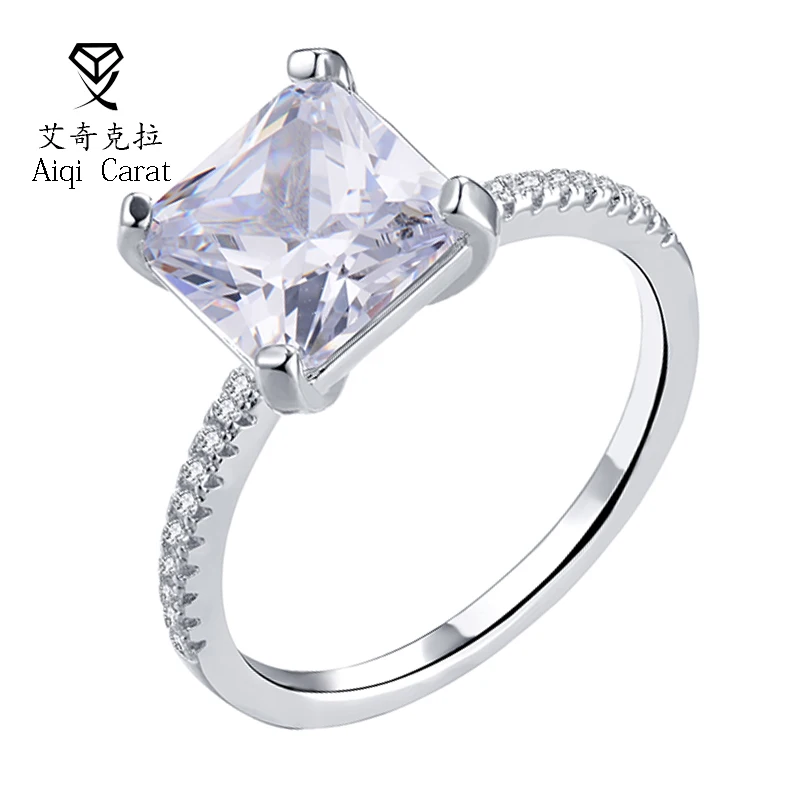 AIQICARAT rings for women wedding jewelry With Zircon Square For Wedding Engagement Party Fashion Female Girls Valentines | Украшения и