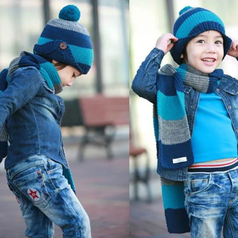 Цельнокроеное платье новые детские осень-зима теплые Шапки и шарф набор