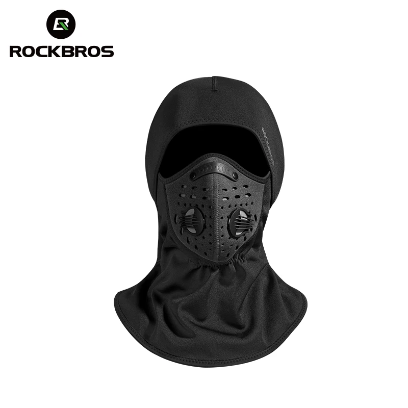 ROCKBROS лыжные нагрудники термо флисовая маска для лица лыжный шарф шапки для сноуборда плюс пылезащитные фильтры Зимний Велоспорт Кемпинг Балаклава
