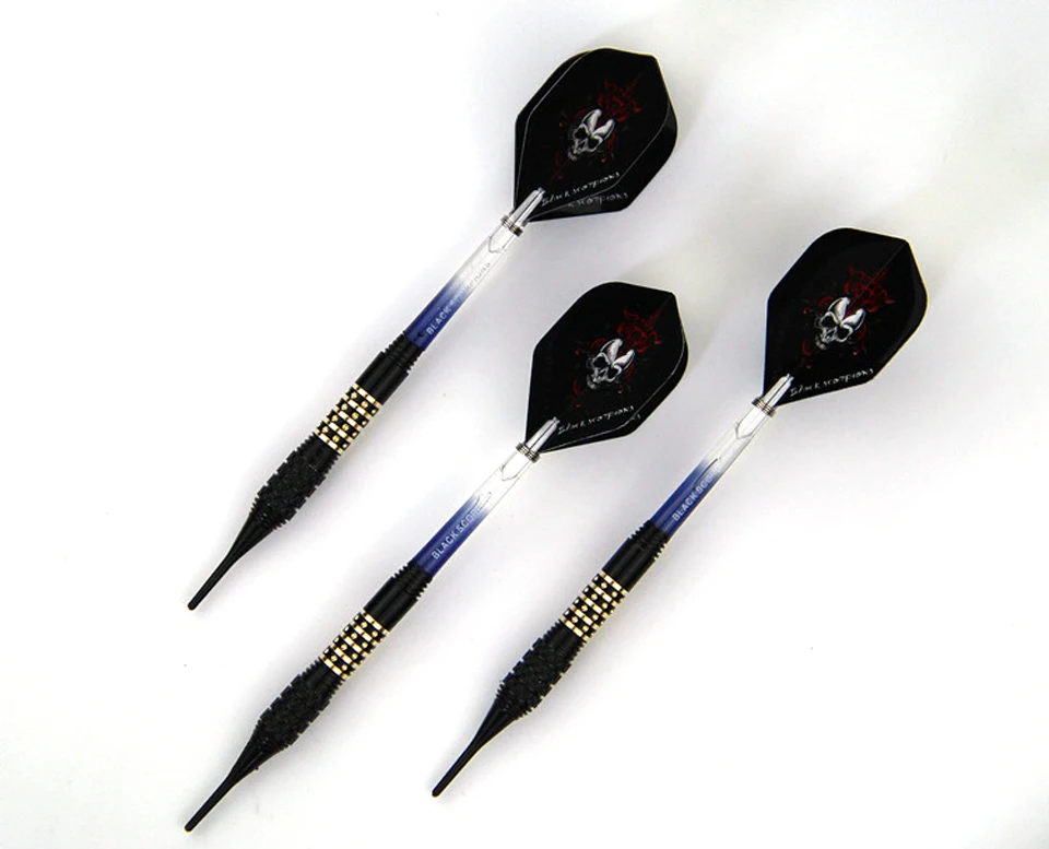 3 шт. 16 г стальной безопасный наконечник и синий прозрачный/черный вал ручка