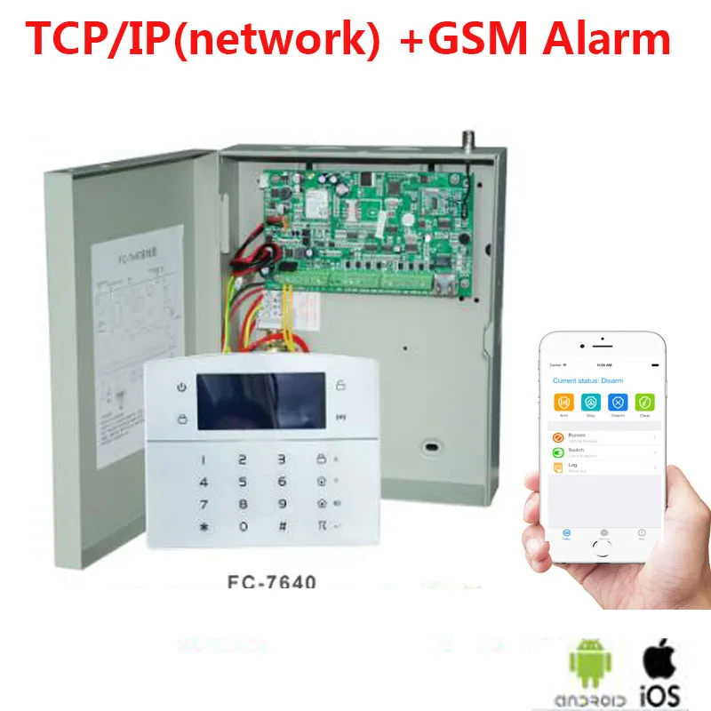 Focus FC 7640/7540 проводная GSM + IP APP система безопасности для дома магазина