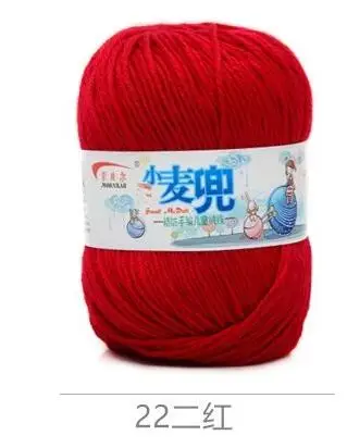 ZENGIA 1pc Knitting Yarn Crochet Thread for Knitting Nanometer Protein Velvet Eco-friendly Soft Yarns for Baby Cloth 50g/Ball - Цвет: 22