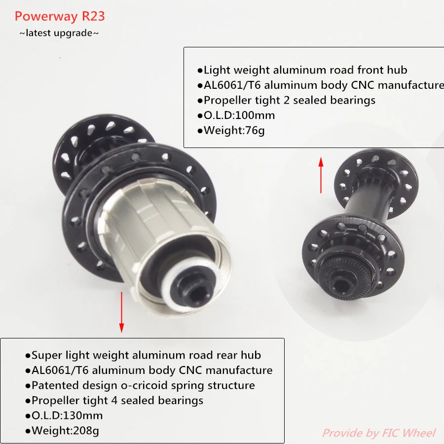 Супер легкая ступица Powerway R23 285g J hook AL6061/T6 CNC дорожная 20 24 28 отверстий черная