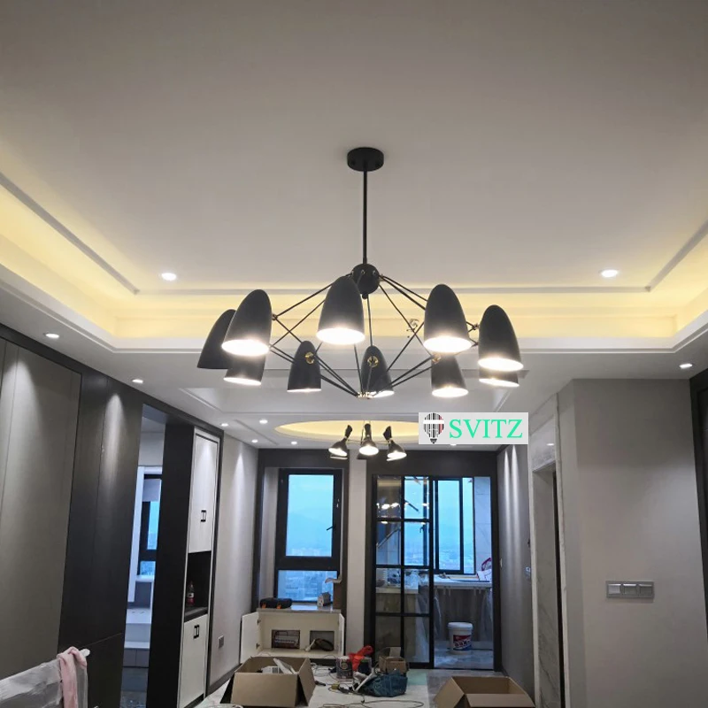 Modern white Spider chandelier lighting Bedroom Study led chandeliers ceiling Personality Art Living Room Dining lights | Лампы и