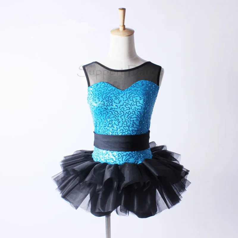 Женское платье-пачка для танцев расшитое блестками детей взрослых C122 |