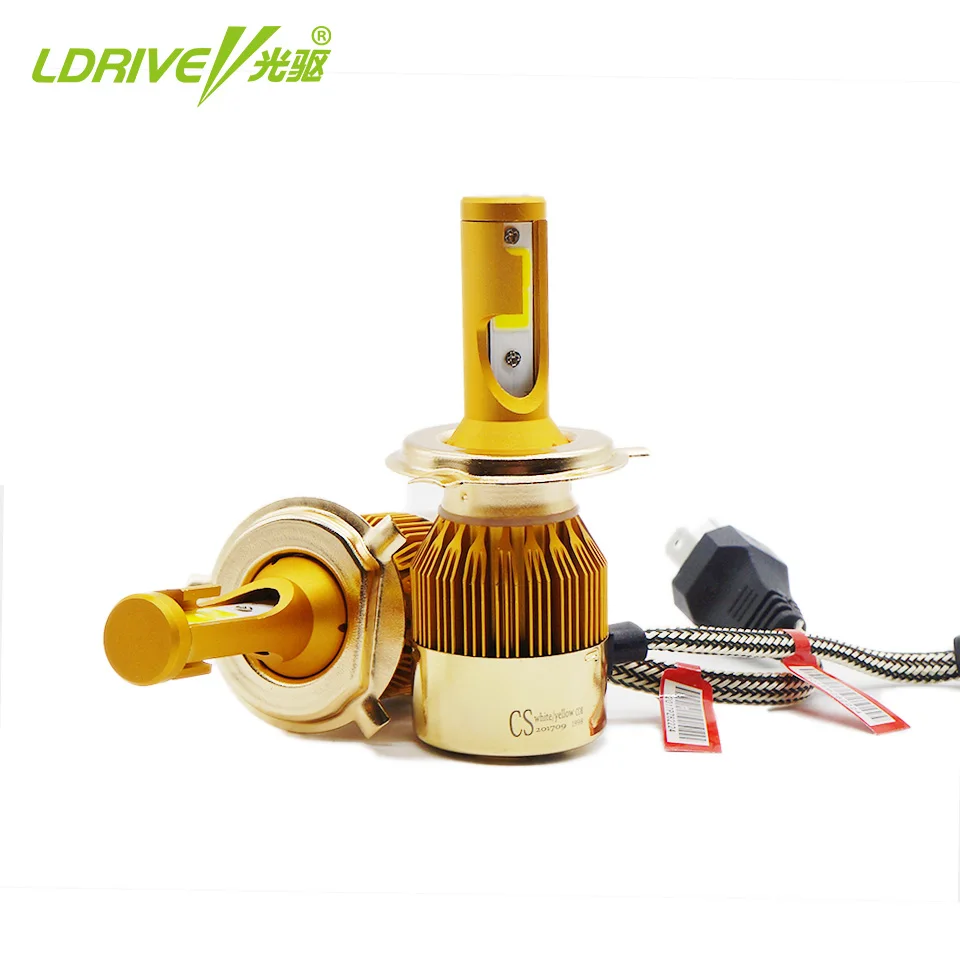 Светодиодный налобный фонарь LDRIVE 2 шт. H1/H3/H4/H7/H11/9005/9006/880 38 Вт 48 лм 6000K 3000K
