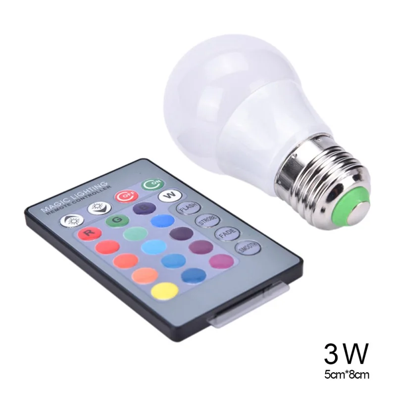 3/5 Вт E27 rgb светодиодные лампы высокой мощности Светодиодный светильник ночник