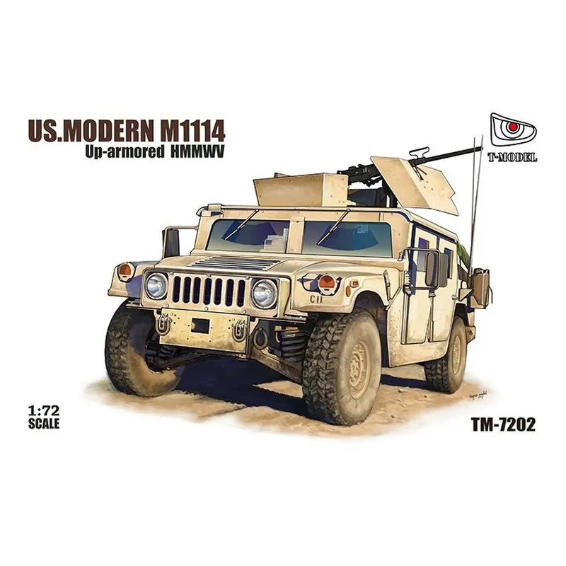 T-MODEL TM-7202 1/72 U.S. M1114 Up-Armored HMMWV w/GPK револьверная модель комплект