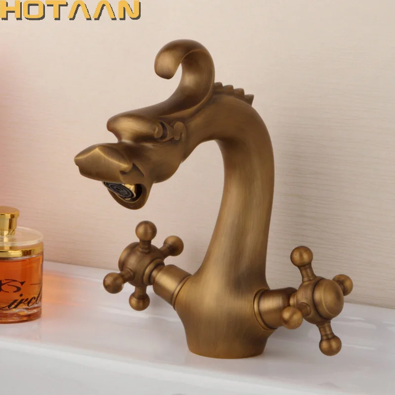 

. Contemporary Concise Bathroom Faucet Antique bronze finish Brass Basin Sink Faucet Single Handle water taps YT5088