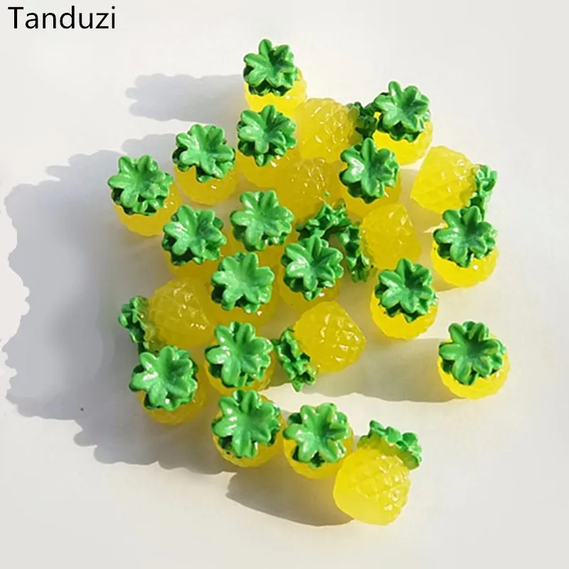20 шт. кабошоны Tanduzi из смолы с плоской задней стороной имитация еды 3D