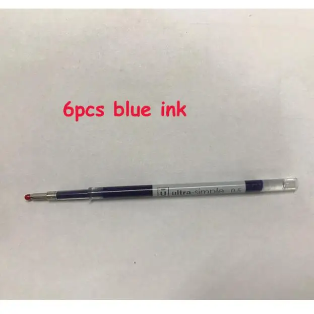 6 pc blue ink 0,5 мм синие чернила Заправка для ручек Xiaomi замена только для старой версии ручки Xiaomi - Цвет: 6 pc blue ink