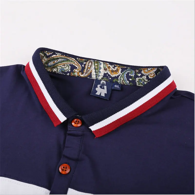 Мужская рубашка-поло модная повседневная рубашка в полоску большие размеры 2XL-7XL |