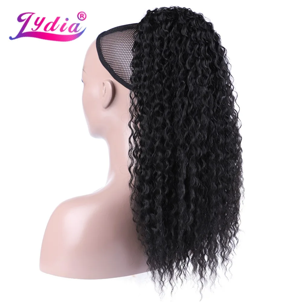 

Lydia Synthetic Drawstring Ponytail Afro Kinky Curly Hairpiece With Two Plastic Combs All Colors Available Natural Black Middle