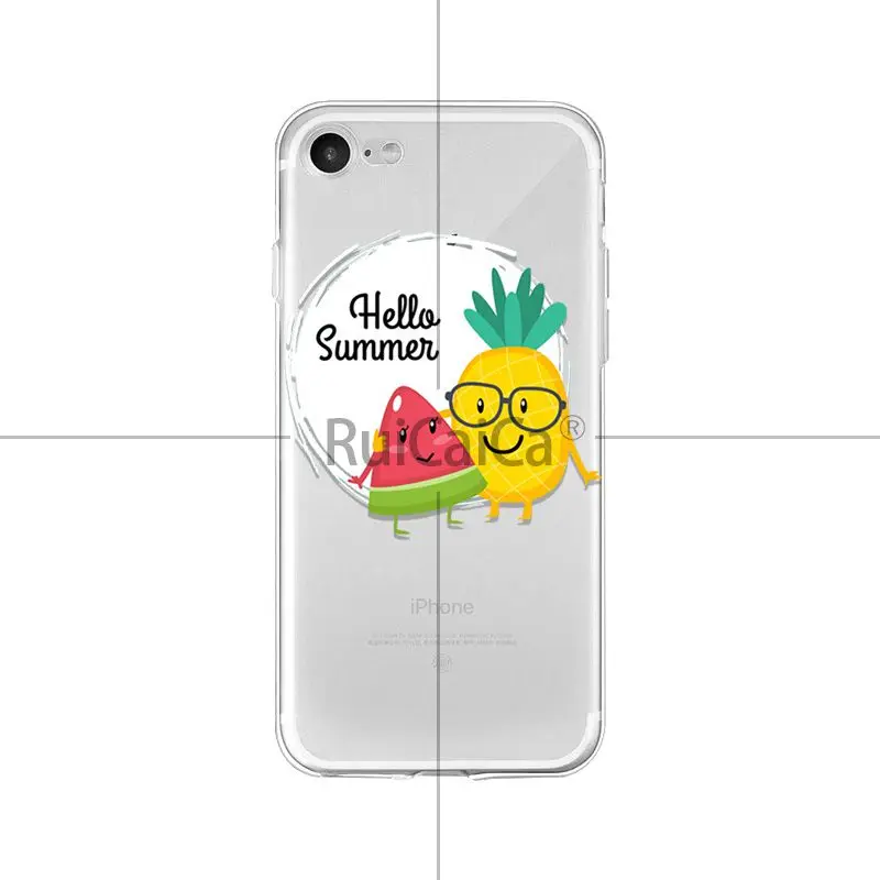Ruicaica летний мягкий TPU чехол для мобильного телефона с фруктовым ананасом iPhone 6S 6plus