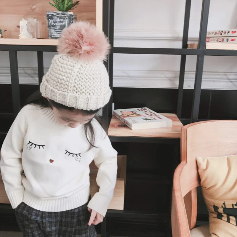 Детская одежда из 100% хлопка пуловер с длинным рукавом и изображением Белых