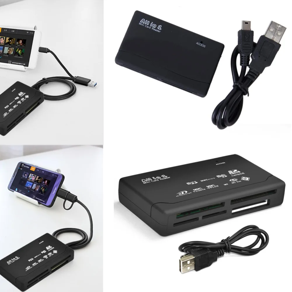 All in One 1 Memory Card Reader USB External SD SDHC Mini Micro M2 MMC XD CF MS | Компьютеры и офис